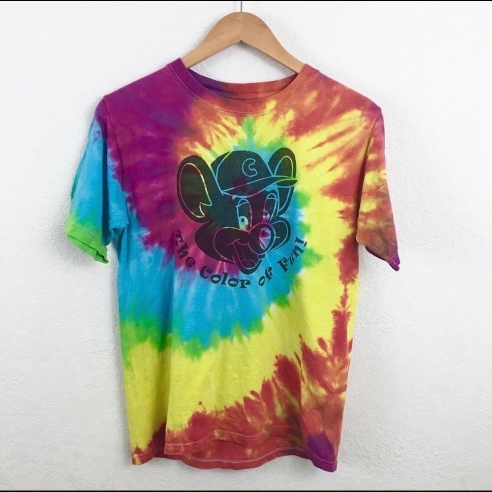 Vintage Chuck E. Cheese tie dye T shirt